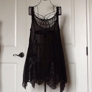 Free People Top with beading.