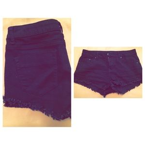High Waisted Black Shorts