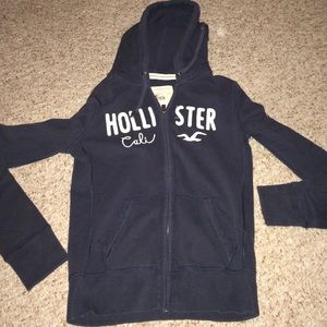 Navy blue zip up hoodie