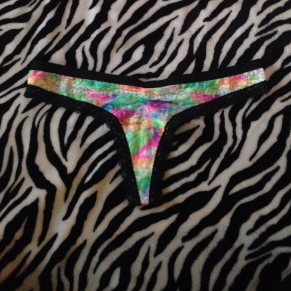 NWT Tropical Leopard Lace Thong