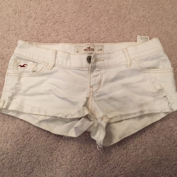 Hollister white shorts