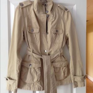 Epaulet Utility Jacket With Belt