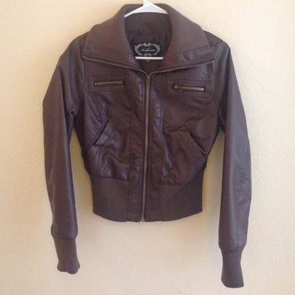 Ambiance Jackets & Blazers - Faux Leather Jacket