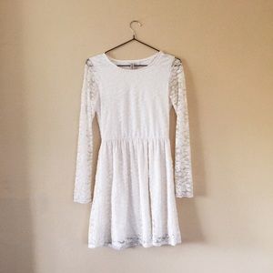 Long Sleeved White Dress