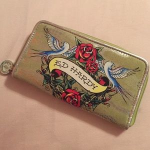 Shiny Ed Hardy wallet