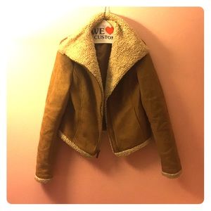 Great coat, fashionable, faux leather.