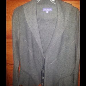 Grey wool peplum jacket