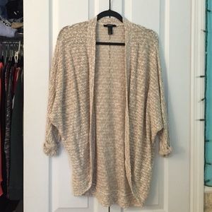 long beige cardigan