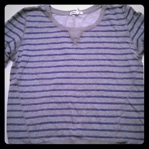 Aeropostale grey sweater with blue stripes