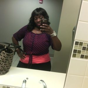 Polka dot crop top and cami