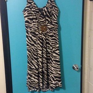 Plus size - 20 brown zebra dress