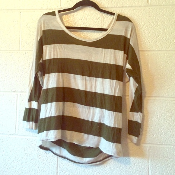 Old Navy green striped shirt - Picture 1 of 1