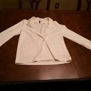 White H&M blazer