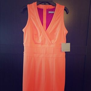 Marc NY Orange Seamed Dress