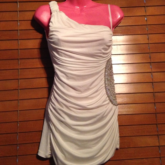 One Strap Jeweled Polyester/Spandex Shirt