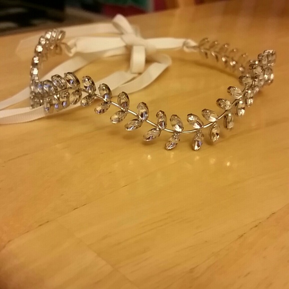 Silver White Crystal Headband