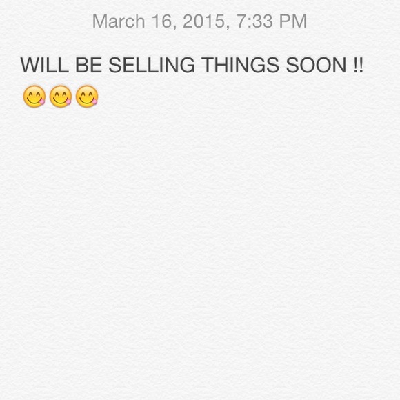 Will be selling things soon. !!
