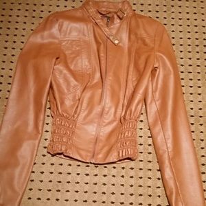 Leather camel  jacket