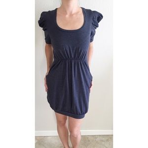 Asos Vero Moda Blue Puff Sleeve Dress w/ Pockets