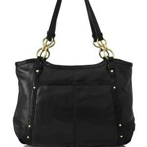 Coach Alexandra Black Leather Tote