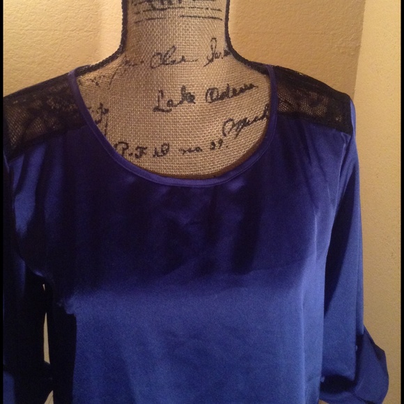 Forever 21 Tops - Blue Silky Top SOLD Forever 21 Tops - Blue Silky Top SOLD