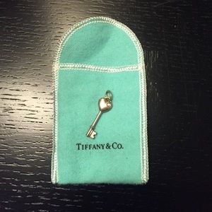 Tiffany and co mini heart key with diamond