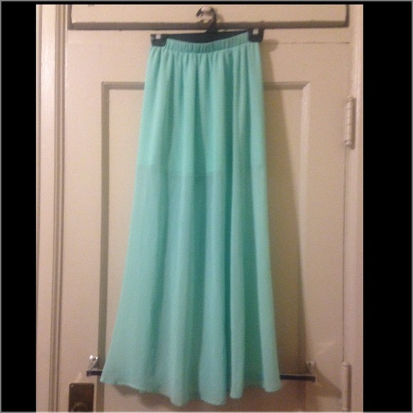 Mint color skirt