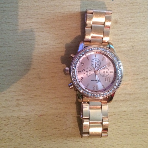 Geneva rose gold watch