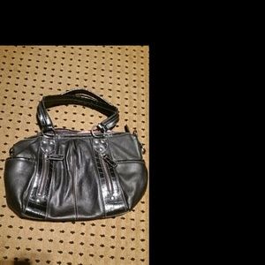 Black leather purse