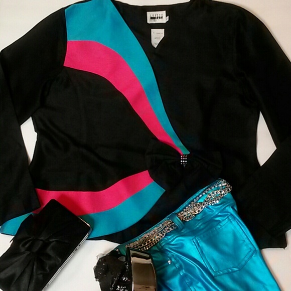 "SOLD" Vintage Color Block Blazer - Picture 3 of 4