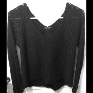 Black Sparkly V-Neck AE Sweater!