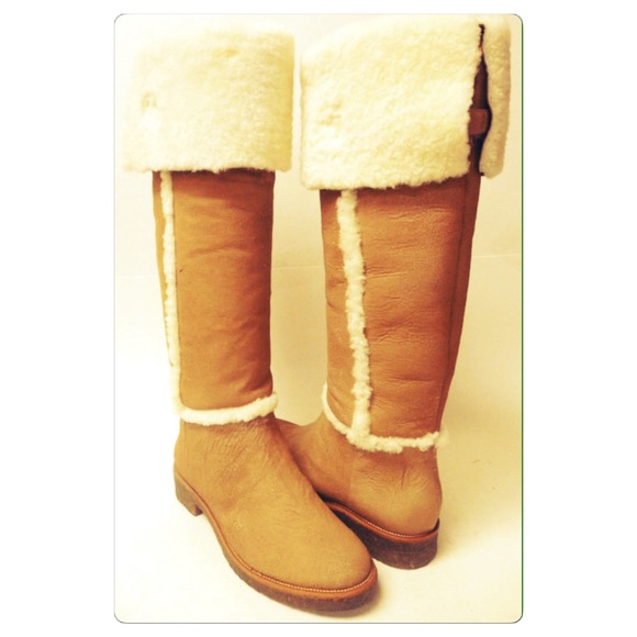 tall shearling boots