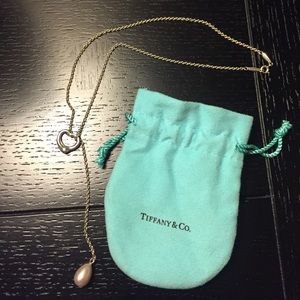 Elsa peretti heart lariat with freshwater pearl