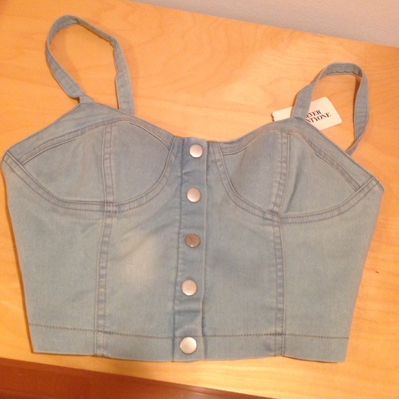 Forever 21 Denim Bustier NWT - Picture 1 of 2