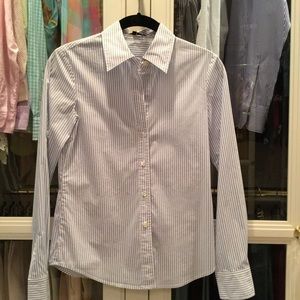 Theory Stripe Button Down, size TP, Xs Petite