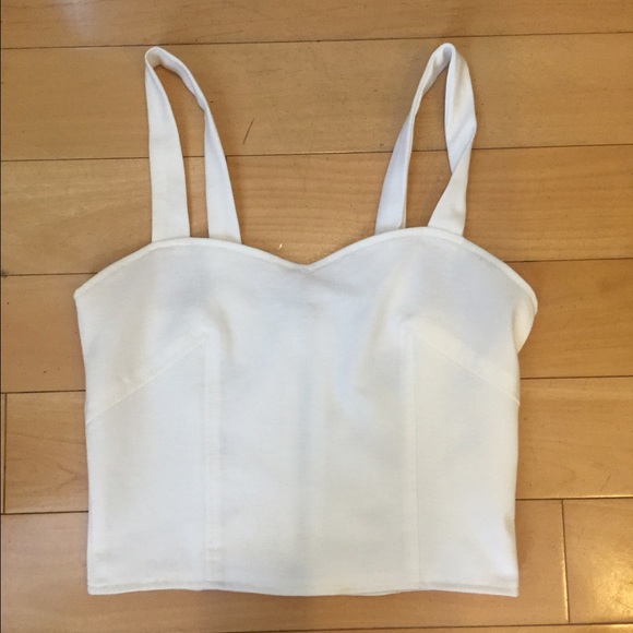 White cropped top