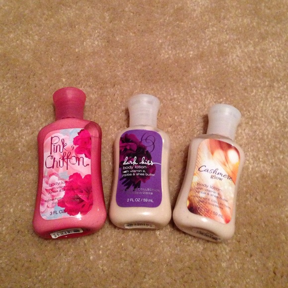 3 bath and body works lotions