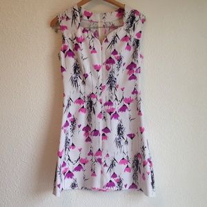 🌷 70s retro vintage floral tulip abstract dress