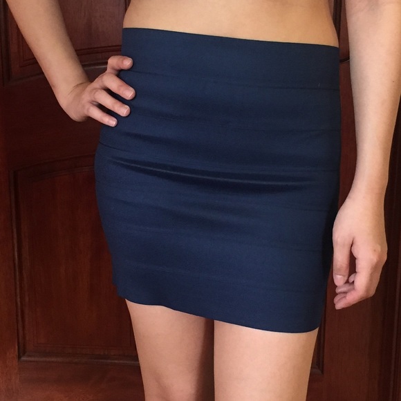 * reserved* for @annette__ Navy Blue Bandage Skirt