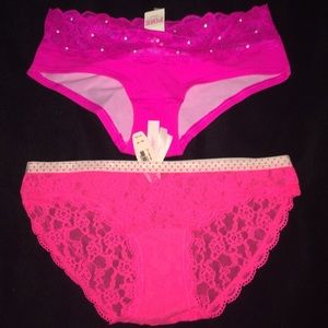 Victoria's Secret Hot Pink Lacey Panties xs HOT!💋