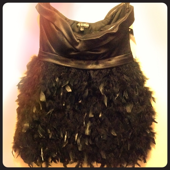 macys feather dress