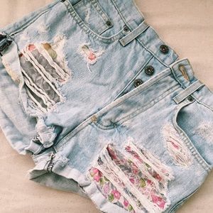 LF Denim High Riser Shorts