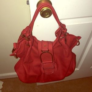 Red handbag