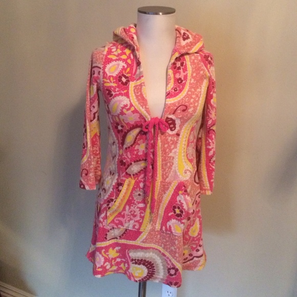 Juicy couture paisley terry cloth dress size small