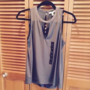 Banana Republic Gray Sleeveless Top