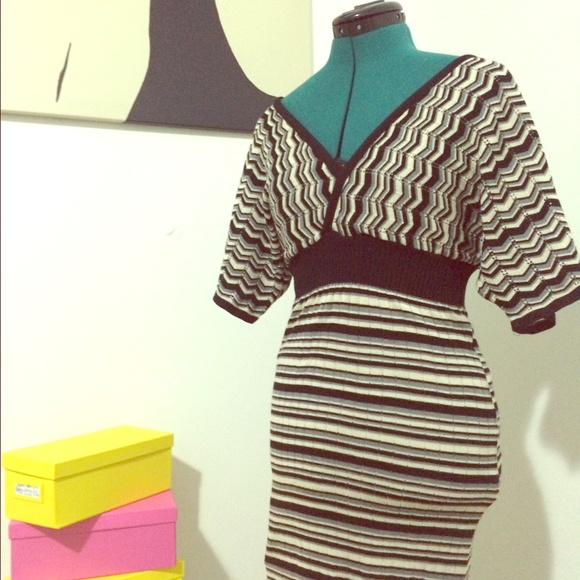 Cotton woven striped dress