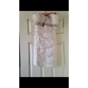 Strapless Sparkly Gold Dress