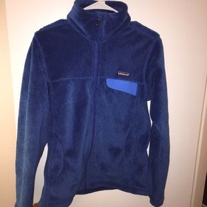 Women's Patagonia fleece- royal blue classic zip