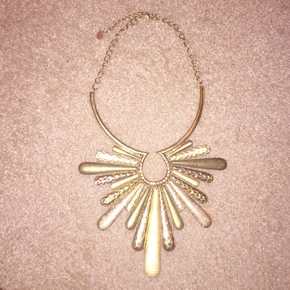 Gold statement necklace