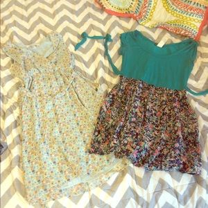 Flower printed dresses